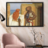 Edmund Blair Leighton Canvas Wall Art,The Shadow Fine Art Print, Framed Canvas Print Wall Art Decor,Floating Frame