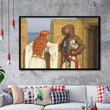 Edmund Blair Leighton Wall Art,The Shadow Fine Art Print, Framed Art Print Wall Decor, Framed Picture
