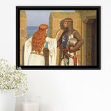 Edmund Blair Leighton Canvas Wall Art,The Shadow Fine Art Print, Framed Canvas Print Wall Art Decor,Floating Frame
