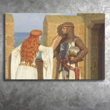 Edmund Blair Leighton Canvas Wall Art,The Shadow Fine Art Print, Canvas Print Wall Art Decor, Landscape Art Print
