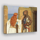 Edmund Blair Leighton Canvas Wall Art,The Shadow Fine Art Print, Canvas Print Wall Art Decor, Landscape Art Print