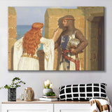 Edmund Blair Leighton Canvas Wall Art,The Shadow Fine Art Print, Canvas Print Wall Art Decor, Landscape Art Print