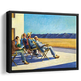 People In The Sun On Canvas,Edward Hopper Artworks, Framed Canvas Print Wall Art Decor,Floating Frame