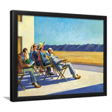 People In The Sun On,Edward Hopper Artworks, Framed Art Print Wall Decor, Framed Picture