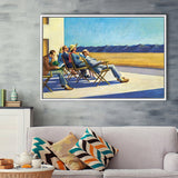 People In The Sun On Canvas,Edward Hopper Artworks, Framed Canvas Print Wall Art Decor,Floating Frame