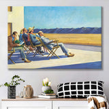 People in the sun on Canvas,Edward Hopper Artworks, Canvas Print Wall Art Decor, Landscape Art Print