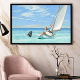 Edward Hopper,Ground Swell 1939 Art Print, Framed Canvas Print Wall Art Decor,Floating Frame