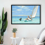 Edward Hopper,Ground Swell 1939 Art Print, Framed Canvas Print Wall Art Decor,Floating Frame