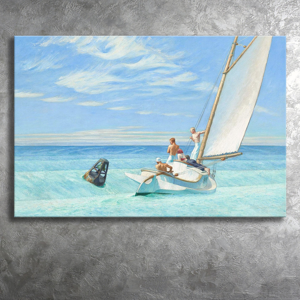 Edward Hopper,Ground Swell 1939 Art Print, Canvas Print Wall Art Decor, Landscape Art Print