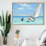 Edward Hopper,Ground Swell 1939 Art Print, Framed Canvas Print Wall Art Decor,Floating Frame