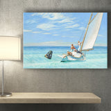 Edward Hopper,Ground Swell 1939 Art Print, Canvas Print Wall Art Decor, Landscape Art Print