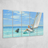 Edward Hopper,Ground Swell 1939 Art Print, Extra Large Multi 5 Panel Canvas Print Wall Art Decor