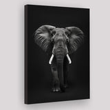 Elephant Portrait Black And White V1, Canvas Prints Wall Art Home Decor, Painting Canvas Art