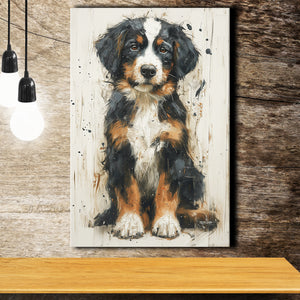 Entlebucher Mountain Painting, Dog Portrait Painting, Canvas Prints Wall Art Decor, Painting Canvas