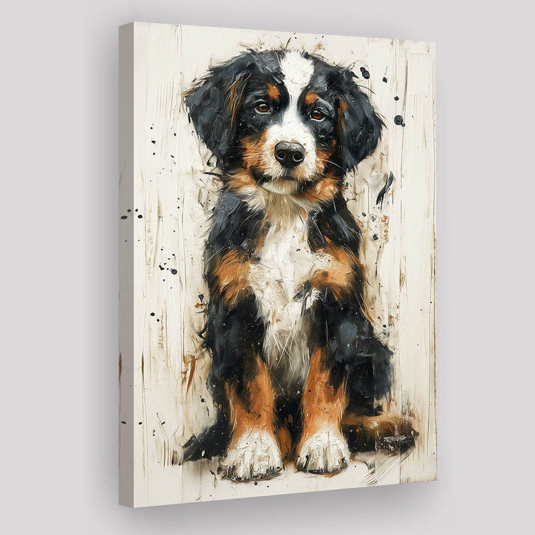 Entlebucher Mountain Painting, Dog Portrait Painting, Canvas Prints Wall Art Decor, Painting Canvas