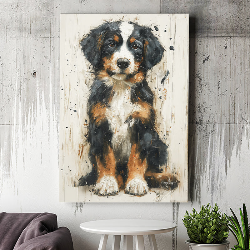 Entlebucher Mountain Painting, Dog Portrait Painting, Canvas Prints Wall Art Decor, Painting Canvas