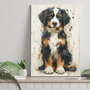 Entlebucher Mountain Painting, Dog Portrait Painting, Canvas Prints Wall Art Decor, Painting Canvas