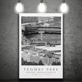 Fenway Park Boston, Stadium Print For Baseball Lovers, Black And White, Canvas Print Wall Art