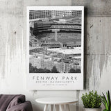 Fenway Park Boston, Stadium Print For Baseball Lovers, Black And White, Canvas Print Wall Art