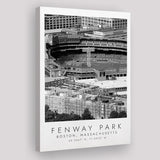 Fenway Park Boston, Stadium Print For Baseball Lovers, Black And White, Canvas Print Wall Art