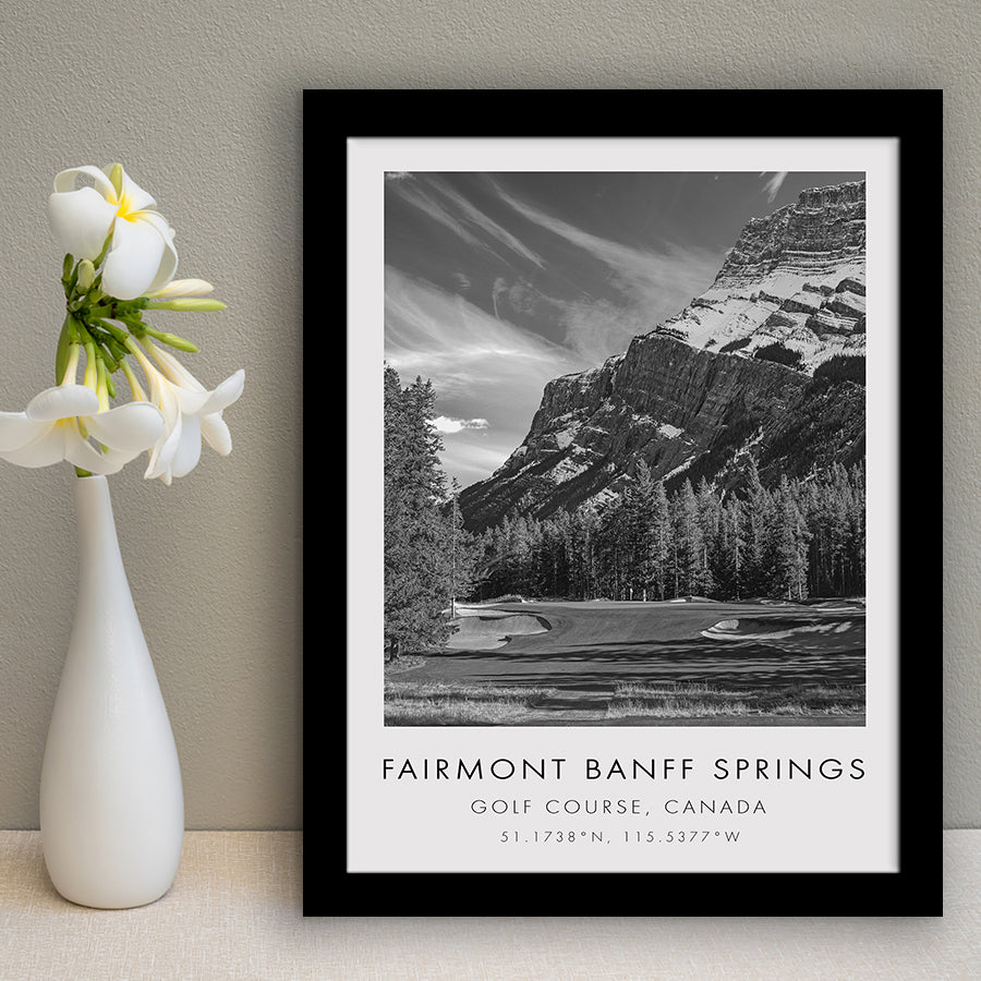 Fairmont Banff Springs Golf Course, Stanley Thompson Hole 02, Canada, Golf Art, Framed Art Print Wall Decor
