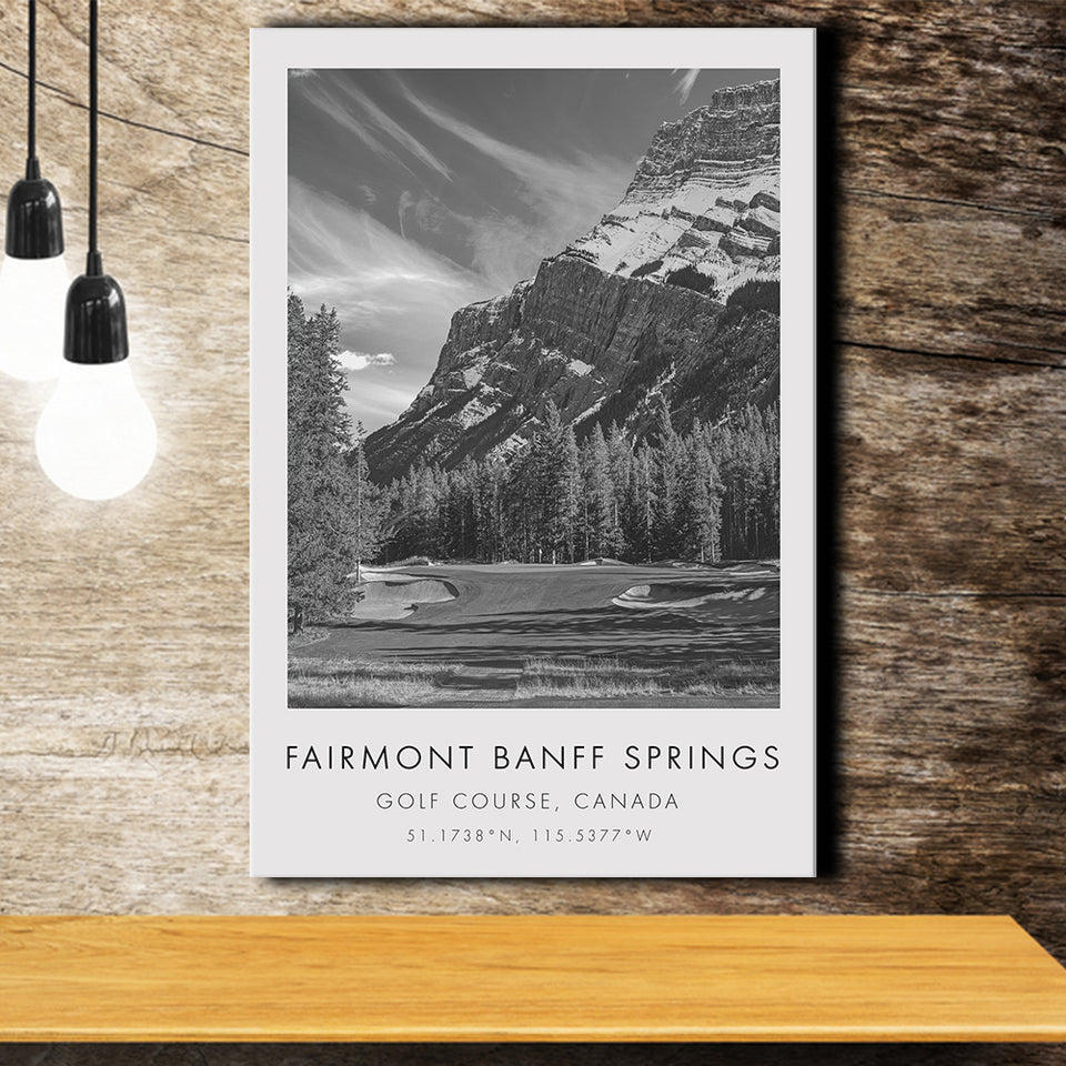 Fairmont Banff Springs Golf Course, Stanley Thompson Hole 02, Canada, Golf Art Print, Canvas Print Wall Art
