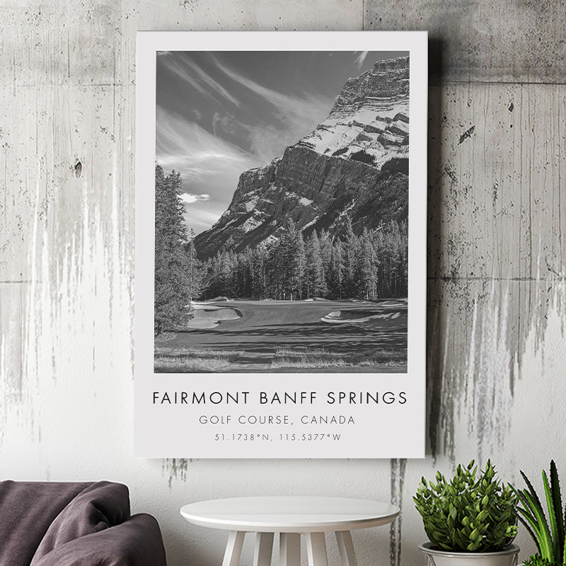Fairmont Banff Springs Golf Course, Stanley Thompson Hole 02, Canada, Golf Art Print, Canvas Print Wall Art