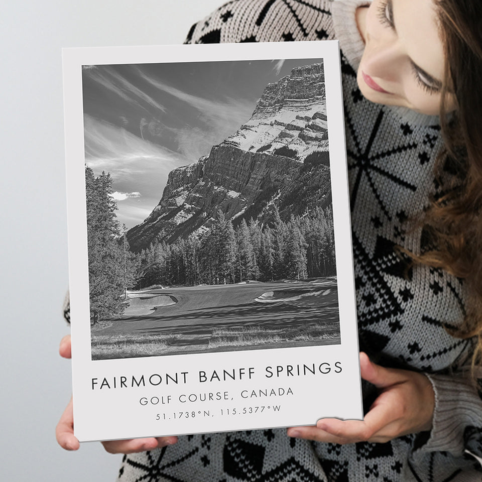 Fairmont Banff Springs Golf Course, Stanley Thompson Hole 02, Canada, Golf Art Print, Canvas Print Wall Art