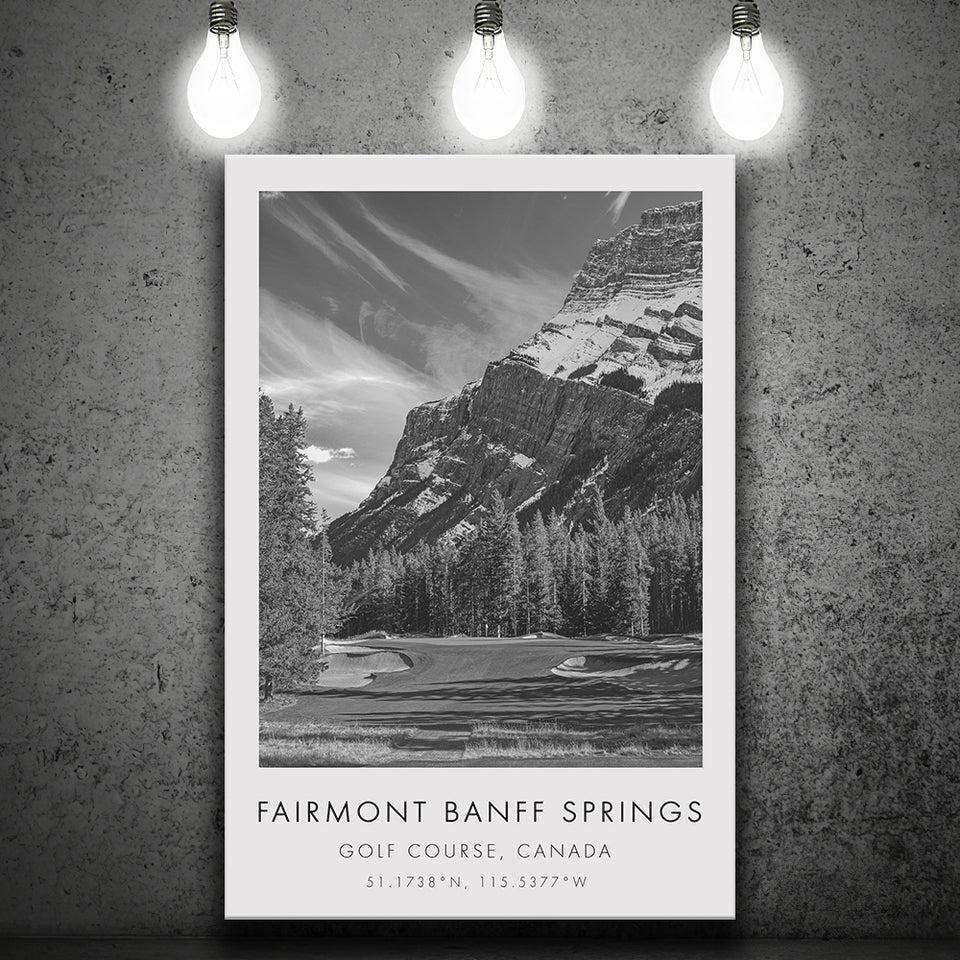 Fairmont Banff Springs Golf Course, Stanley Thompson Hole 02, Canada, Golf Art Print, Canvas Print Wall Art
