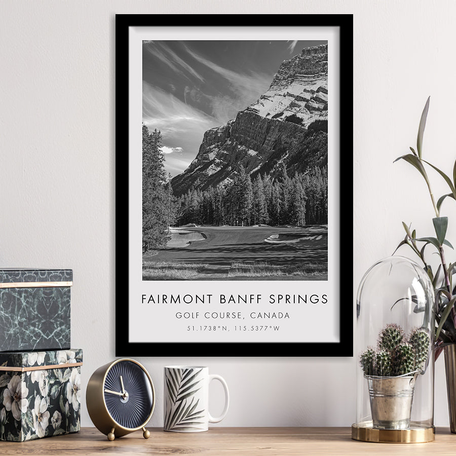 Fairmont Banff Springs Golf Course, Stanley Thompson Hole 02, Canada, Golf Art, Framed Art Print Wall Decor