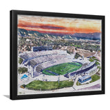 Falcon Stadium WaterColor Framed Art Prints, Air Force Watercolor, Stadium Art Gifts
