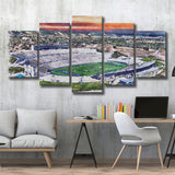 Falcon Stadium WaterColor 5 Panels Mix Canvas Prints, Air Force Watercolor, Large Stadium Canvas