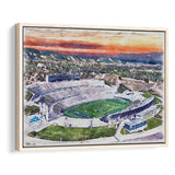 Falcon Stadium WaterColor Framed Canvas Prints, Air Force Watercolor, Stadium Art Gifts, Floating Frame