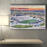Falcon Stadium WaterColor Canvas Prints, Air Force Watercolor, Stadium Art Gifts