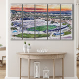Falcon Stadium WaterColor 5 Panels B Mixed Canvas Prints, Extra Large, Air Force Watercolor
