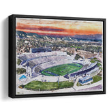 Falcon Stadium WaterColor Framed Canvas Prints, Air Force Watercolor, Stadium Art Gifts, Floating Frame