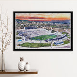 Falcon Stadium WaterColor Framed Canvas Prints, Air Force Watercolor, Stadium Art Gifts, Floating Frame