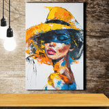 Fashion Girl Portrait Oil Painting V1, Canvas Painting, Canvas Prints Wall Art Decor