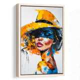 Fashion Girl Portrait Oil Painting V1, Framed Canvas Painting, Framed Canvas Prints Wall Art Decor