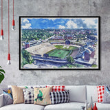Faurot Field WaterColor Framed Art Prints, Columbia Missouri Watercolor, Stadium Art Gifts