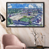 Faurot Field WaterColor Framed Canvas Prints, Columbia Missouri Watercolor, Stadium Art Gifts, Floating Frame