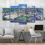Faurot Field WaterColor 5 Panels Mix Canvas Prints, Columbia Missouri Watercolor, Large Stadium Canvas