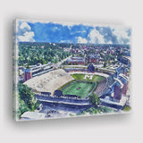 Faurot Field WaterColor Canvas Prints, Columbia Missouri Watercolor, Stadium Art Gifts