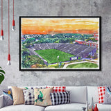 Fitton Field WaterColor Framed Art Prints, Worcester Massachusetts Watercolor, Stadium Art Gifts