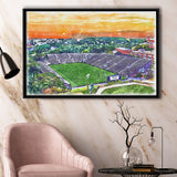 Fitton Field WaterColor Framed Canvas Prints, Worcester Massachusetts Watercolor, Stadium Art Gifts, Floating Frame