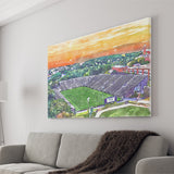 Fitton Field WaterColor Canvas Prints, Worcester Massachusetts Watercolor, Stadium Art Gifts