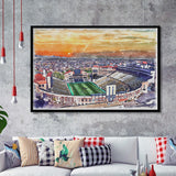 Folsom Field WaterColor Framed Art Prints, Boulder Colorado Watercolor, Stadium Art Gifts