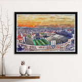 Folsom Field WaterColor Framed Canvas Prints, Boulder Colorado Watercolor, Stadium Art Gifts, Floating Frame