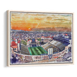 Folsom Field WaterColor Framed Canvas Prints, Boulder Colorado Watercolor, Stadium Art Gifts, Floating Frame