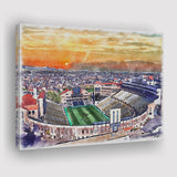 Folsom Field WaterColor Canvas Prints, Boulder Colorado Watercolor, Stadium Art Gifts